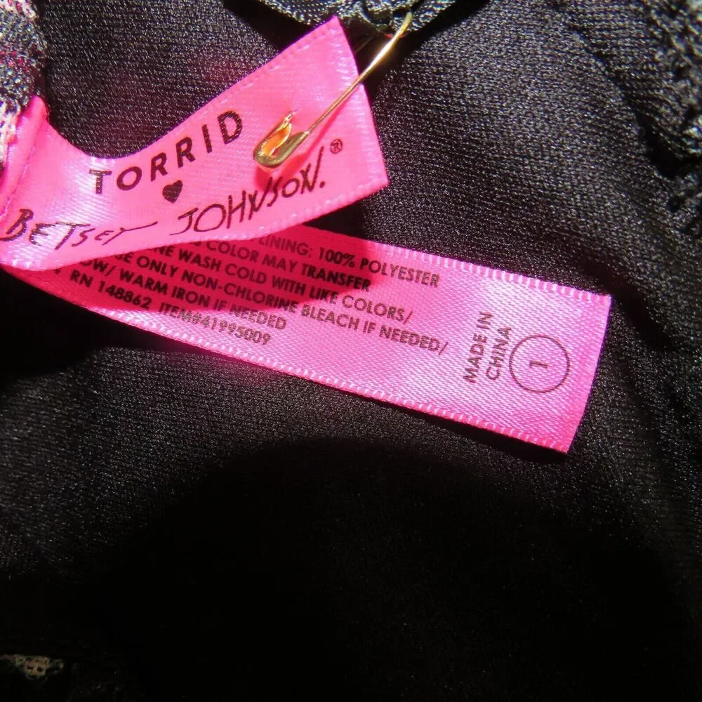 Torrid Betsey Johnson Floral Ruffle Tiered Sleeveless Flowy Maxi Dress Plus 1X - Picture 8 of 11